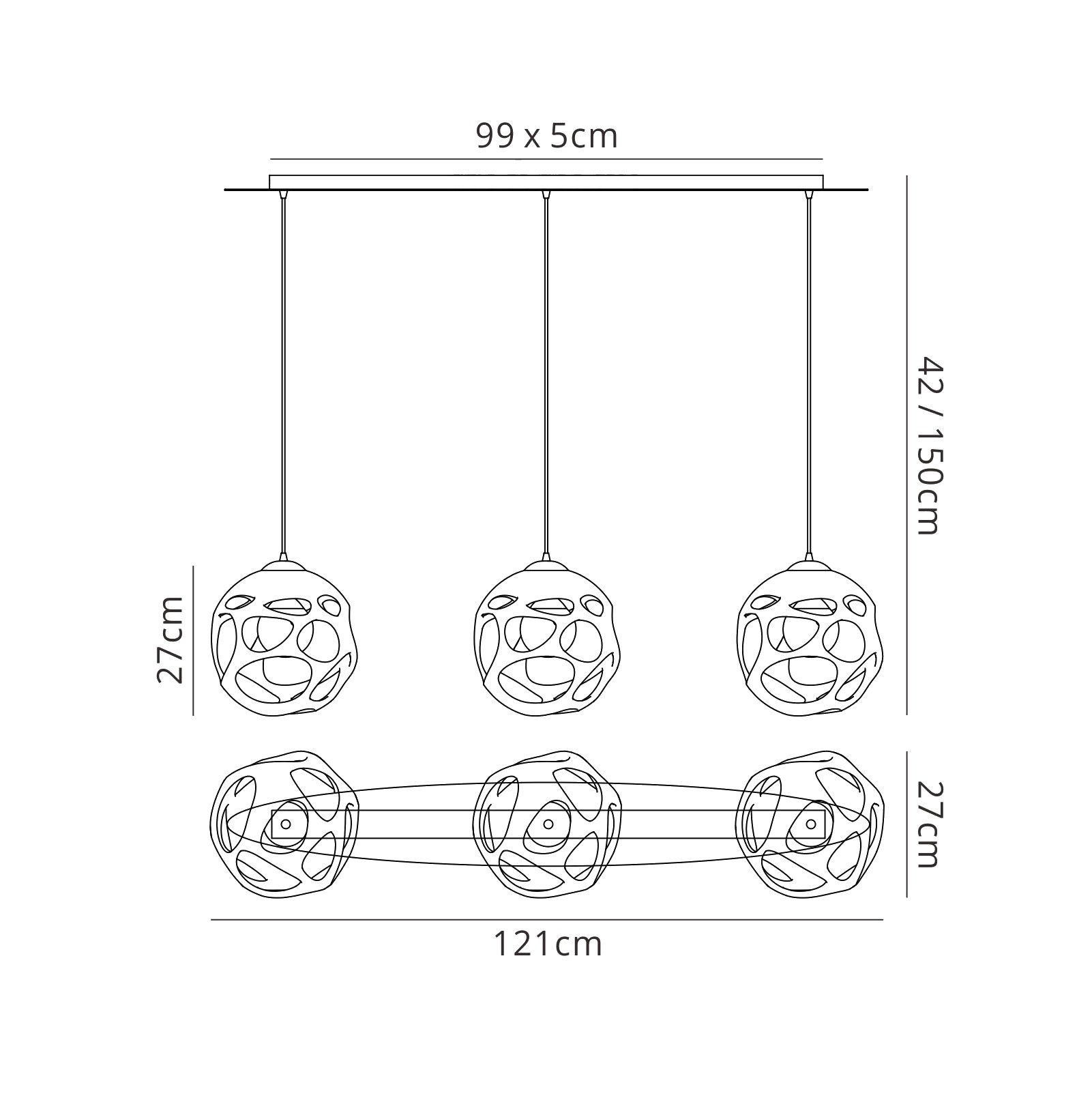 Organica Ceiling Lights Mantra Linear Fittings